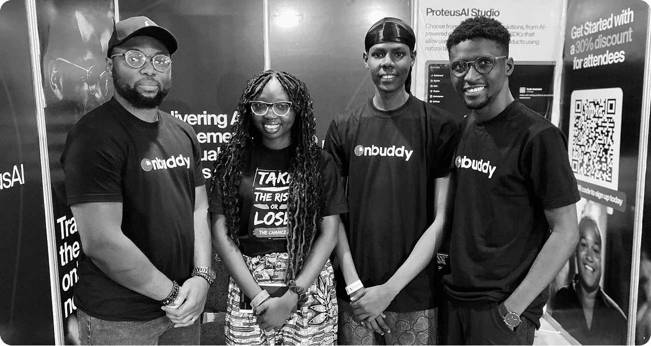 AWS Community Event - ProteusAI team members at tech conference